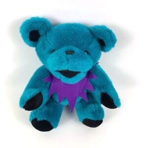 VTG Grateful Dead 12" Bear Plush Teal Articulated Liquid‎ Blue Steven Smith 1990